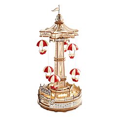 ROKR Magic Amusement Park Parachute Tower 3D Wooden Puzzle