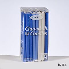 Chanukah Deluxe Blue/White Candles Set of 45