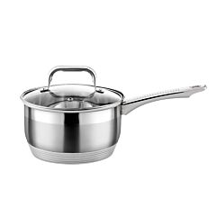 Stainless Steel Saucepan with Glass Lid
