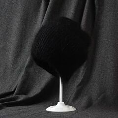 Angora Wool Hat With Sequins Black