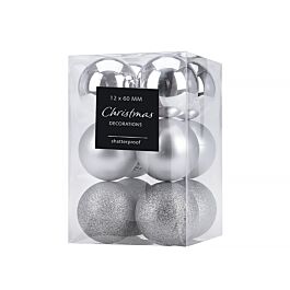 Worth Imports Christmas Balls Pick (Set of 12), Silver