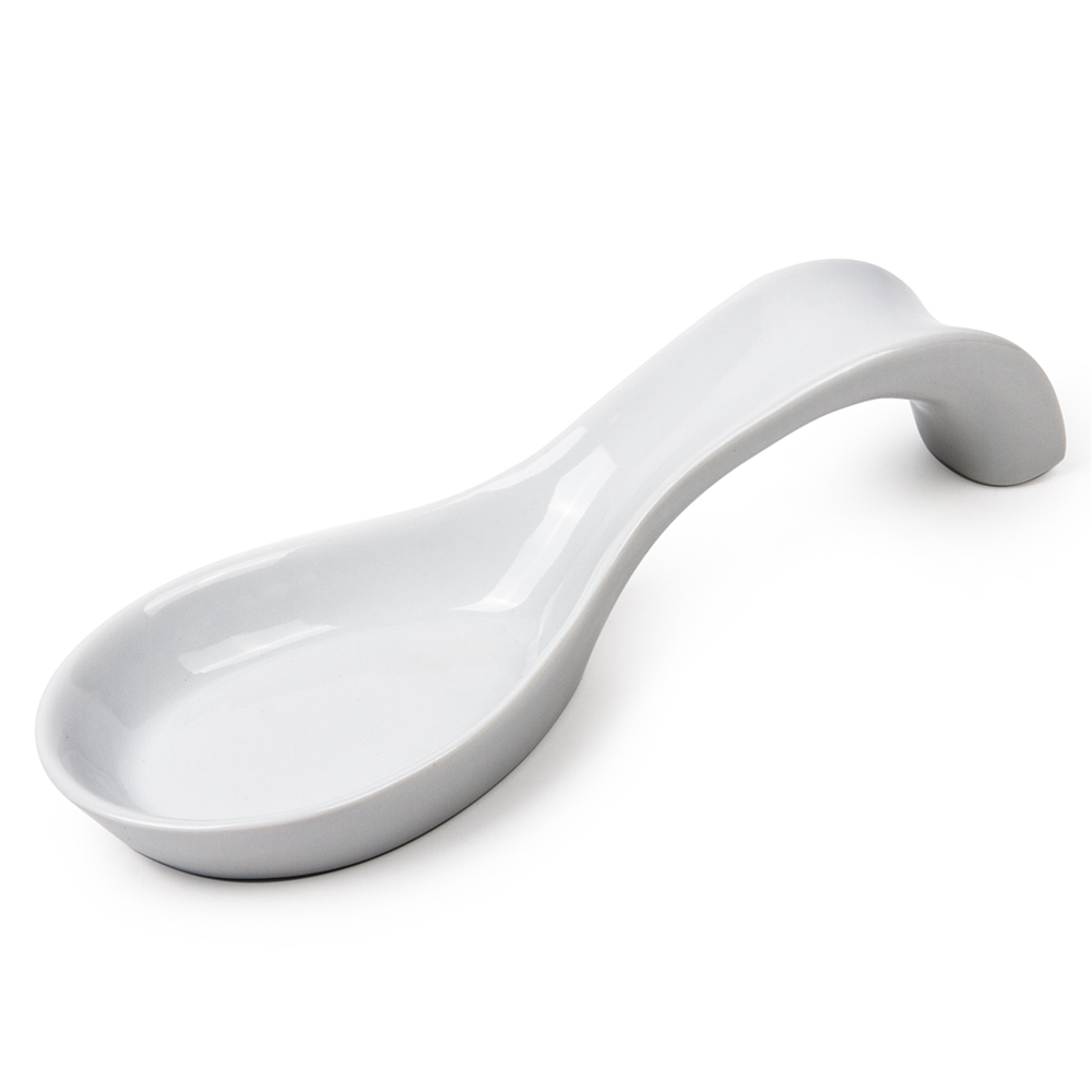 PORCELAIN SLANTED SPOON REST 4¾" dia WHITE New Fast Shipping 